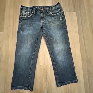 L.A. Idol Distressed Blue Ankle Jeans